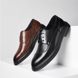 New men's pointed-toe leather shoes - korean style, trendy formal & business casual, plus size, brit