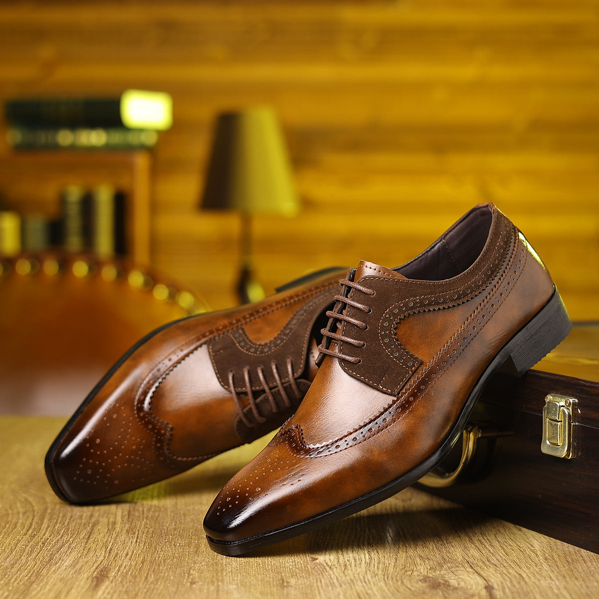 Factory direct, cross-border exclusive: plus size (us 9-13) men's retro formal dress shoes - busines 5