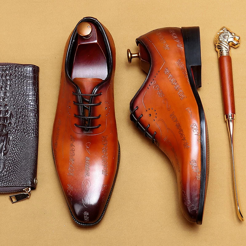 Men's Genuine Leather Leather Shoes, British Style, Business