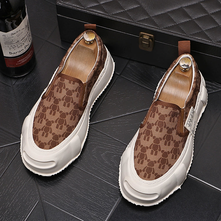 Loafers, men's fashion slip-ons, slip-ons, casual shoes, thick-sole, heightened, breathable, summer men's shoes, men's single shoes