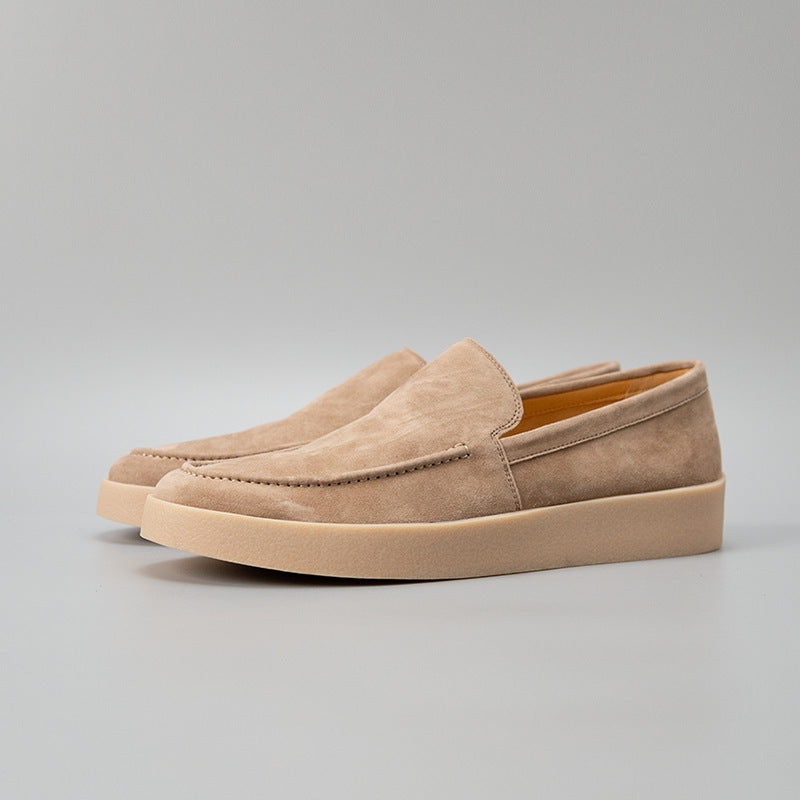 6509a-1 premium velvet loafers - cashmere slip-ons for men - handmade trendy shoes - business casual versatile leather shoes