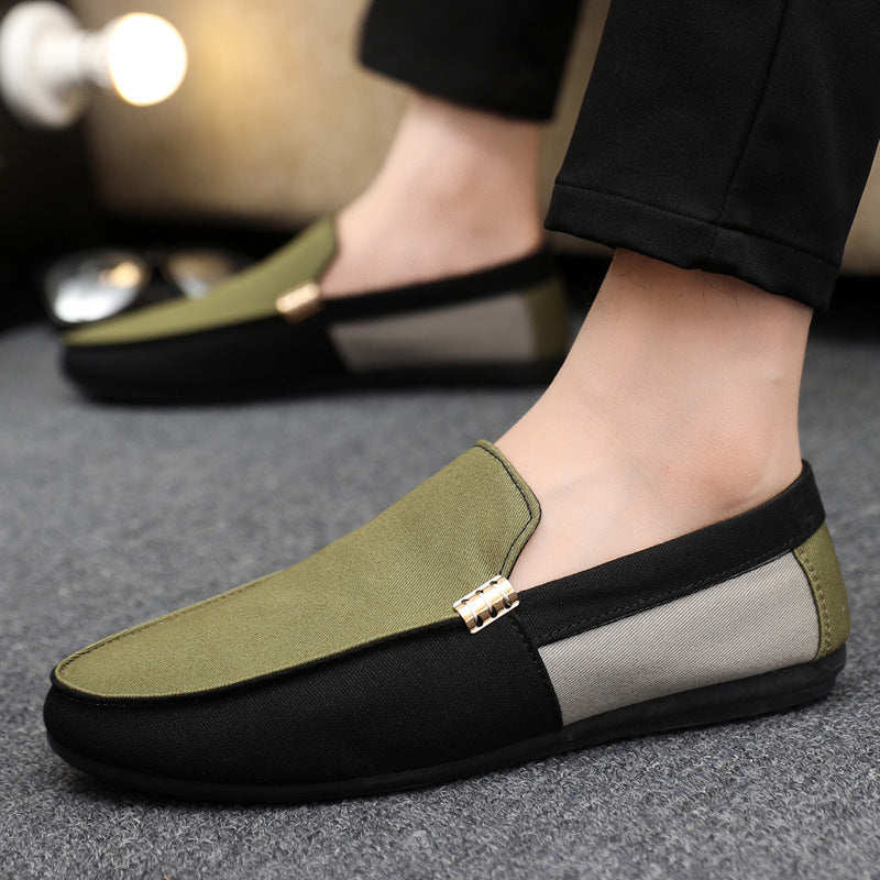 Spring/summer casual sneakers, trendy loafers, men's slip-ons, moccasins, one-step shoes, men's foot