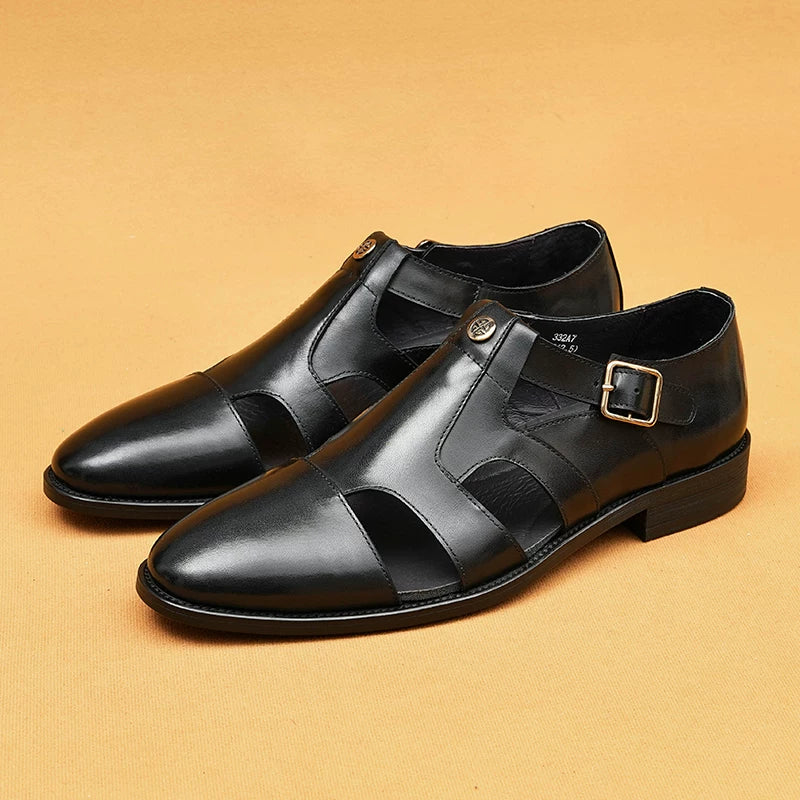 Men's Genuine Leather Sandals, Breathable