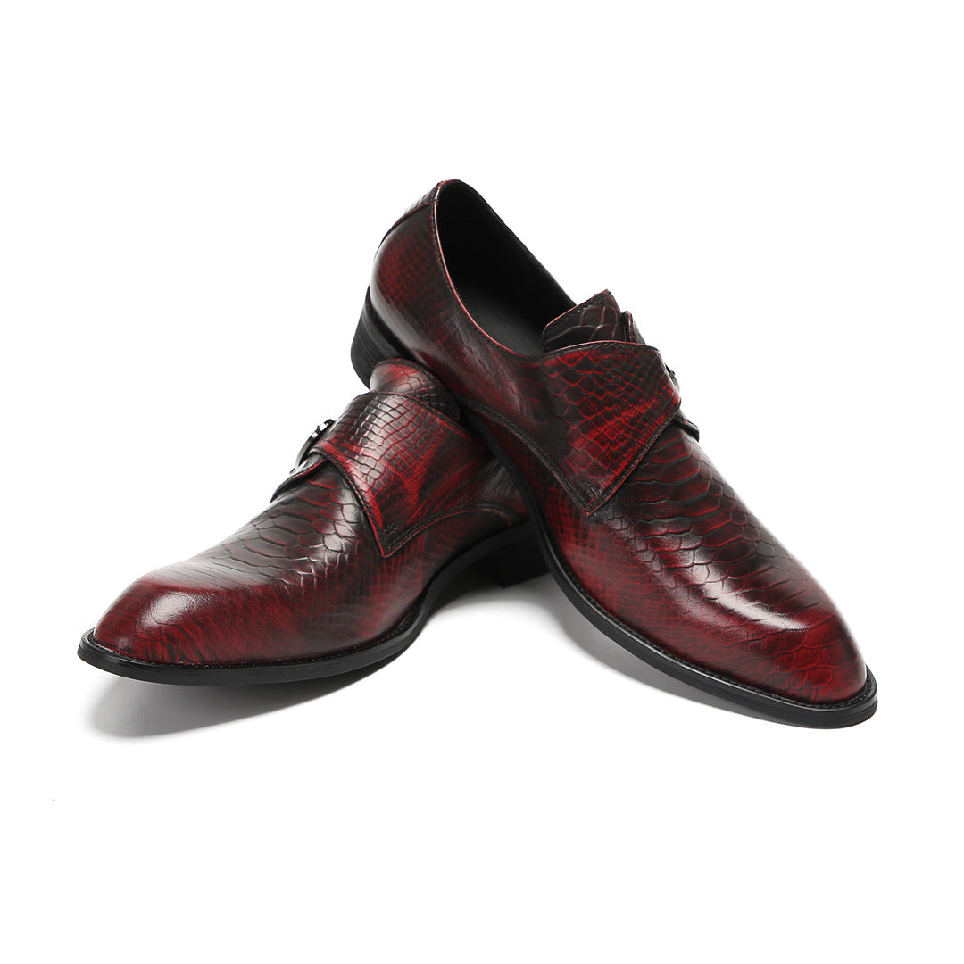 British business dress leather shoes men's wedding groom shoes cowhide pointed Oxford summer breathable handmade men's shoes trend