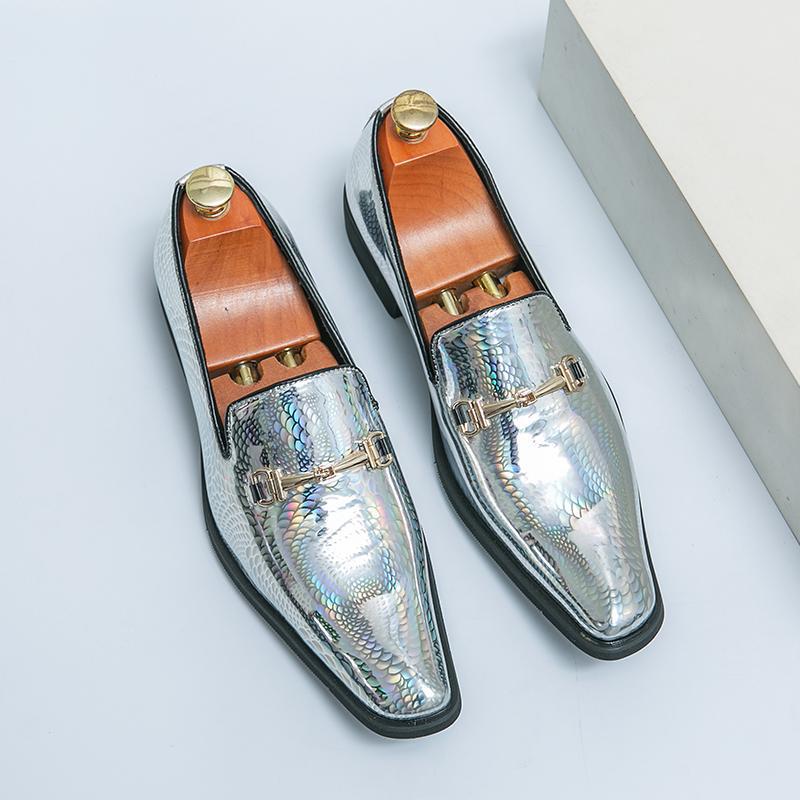 2026 spring plus size british style pointed toe leather shoes men's casual trendy lace-up formal wed 2