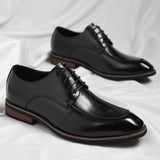 Men's plus size leather dress shoes - stylish business formal shoes for men, trendy british gentlema