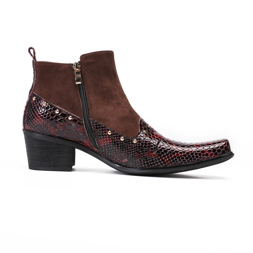Men's Leather Chelsea Boots – British Style, Thick Sole