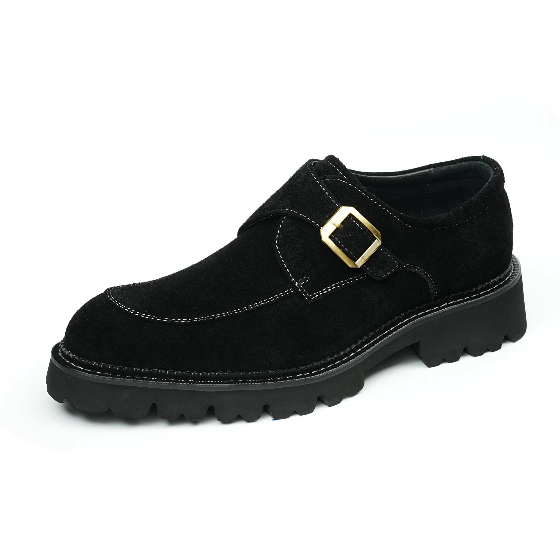 Men's Genuine Leather Leather Shoes, Height Increasing, Thick Sole