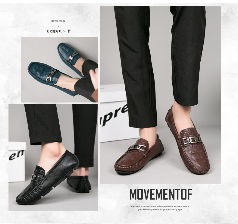 Tiktok viral croc-embossed loafers - effortless driving shoes, british casual style, genuine leather
