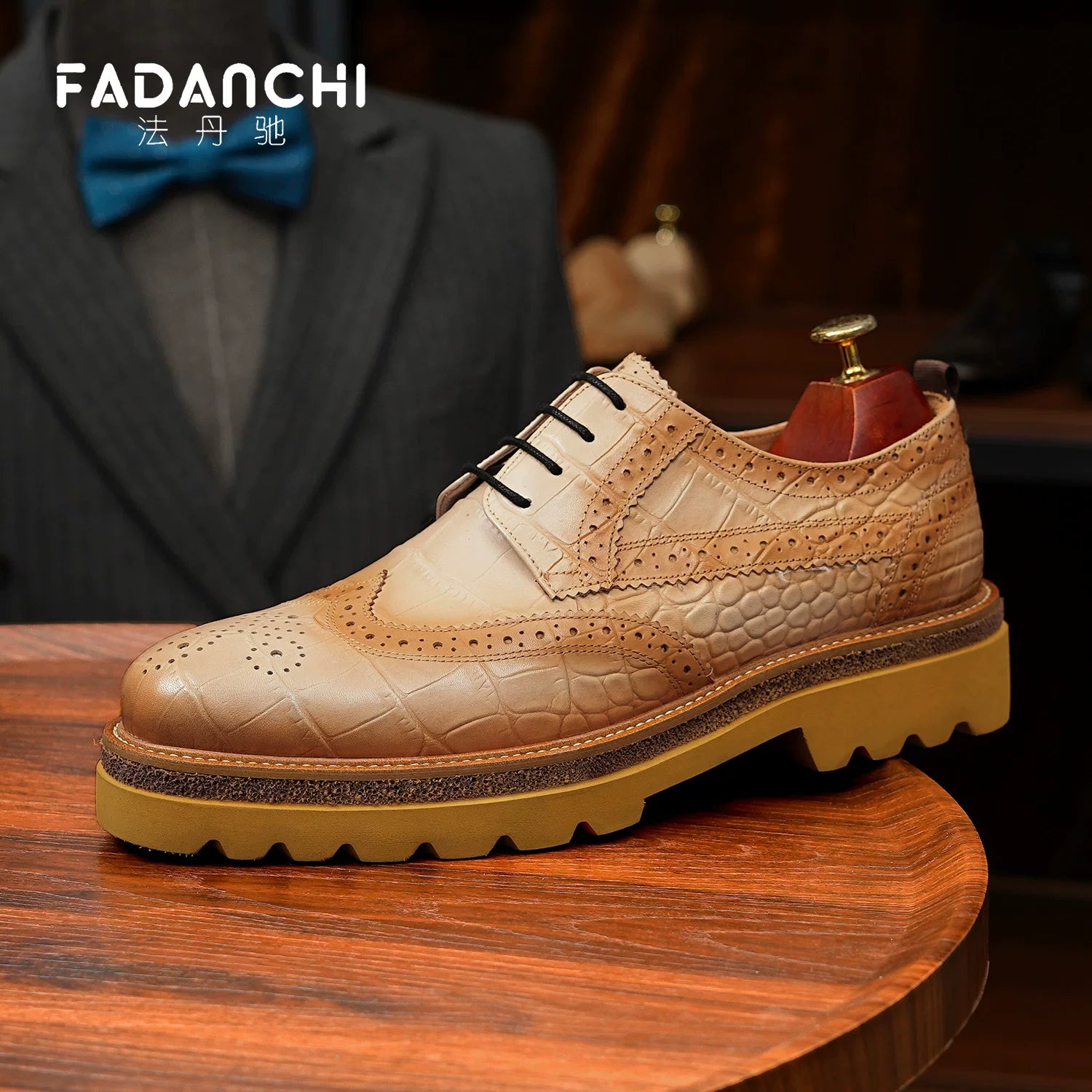 Men's Genuine Leather Leather Shoes, Height Increasing, Thick Sole