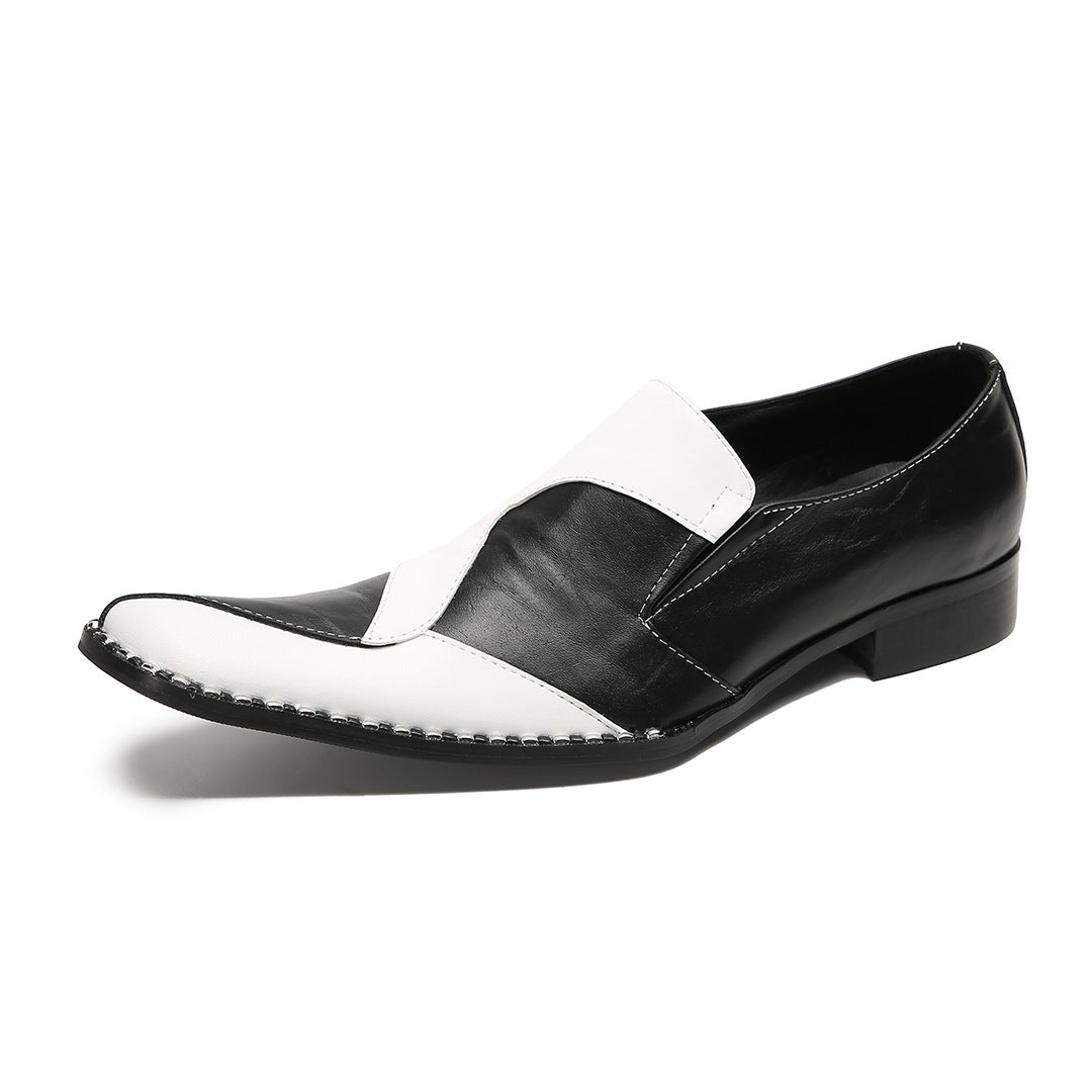 Men's Leather Oxford Formal Shoes – Pointed Toe, Business – Style 76