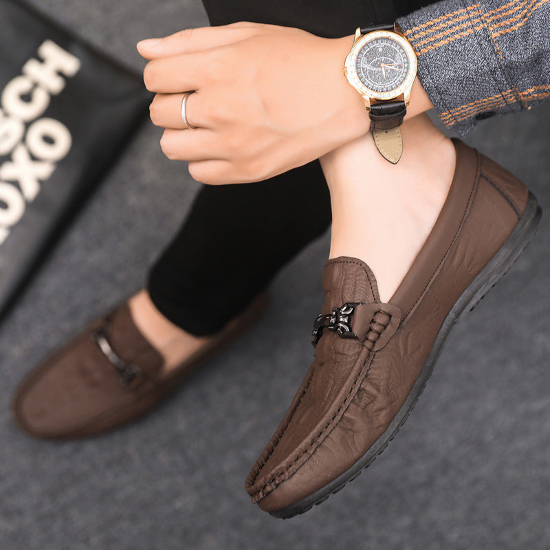 Spring/summer casual sneakers, trendy loafers, men's slip-ons, moccasins, one-step shoes, men's foot 1