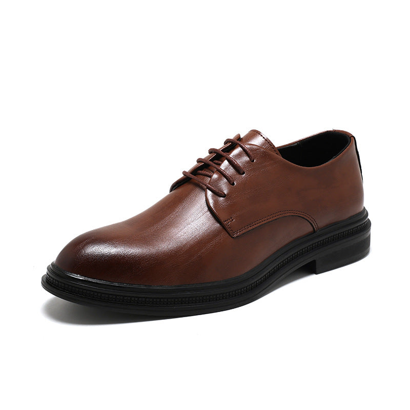 Plus size men's shoes - british style business casual leather shoes