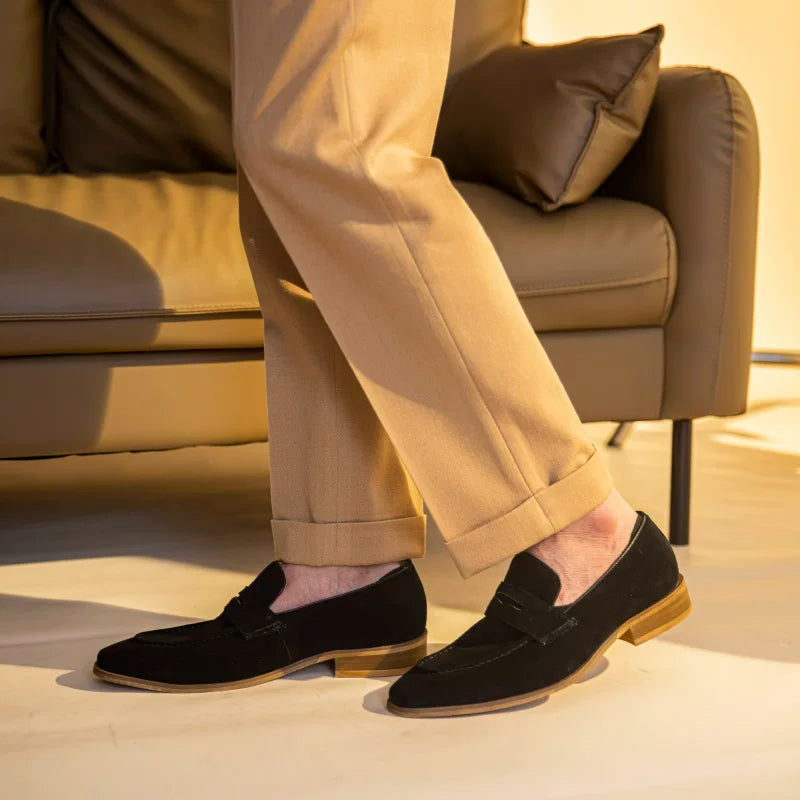 Men's Genuine Leather Loafers, Breathable, Slip-On