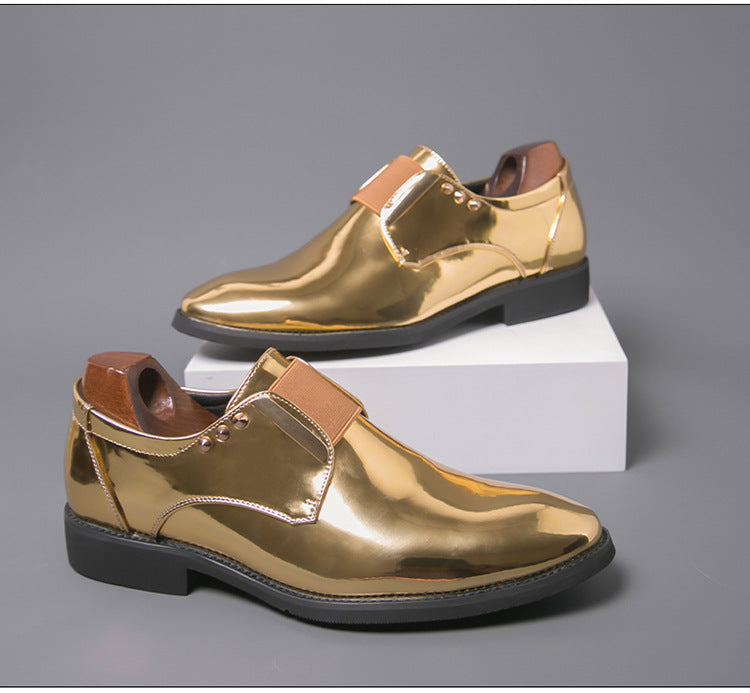 Men's business leather shoes - plus size, new arrival, patent leather, pointed toe, fashionable kore 14
