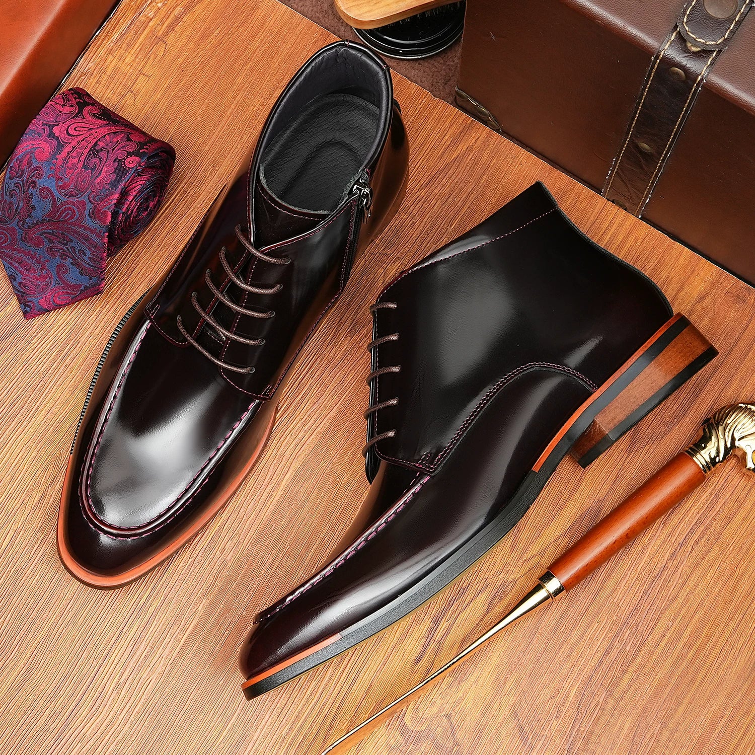 Men's Genuine Leather Martin Boots, British Style, Business