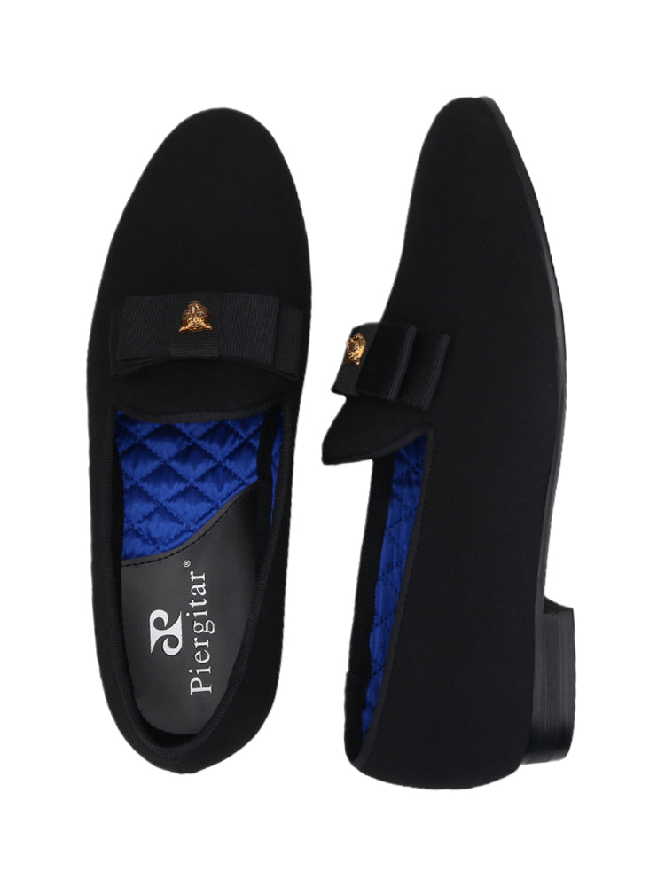 European and American style men's slip-on handmade loafers, luxury leopard head fasteners, bow style trendy driving shoes, slip-on shoes