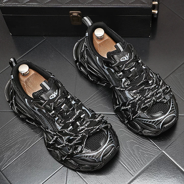 Men's Breathable Low-Top Athletic Casual Versatile Trendy Dad Shoes
