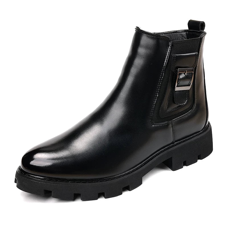Men's Martin Boots, Height Increasing, Thick Sole