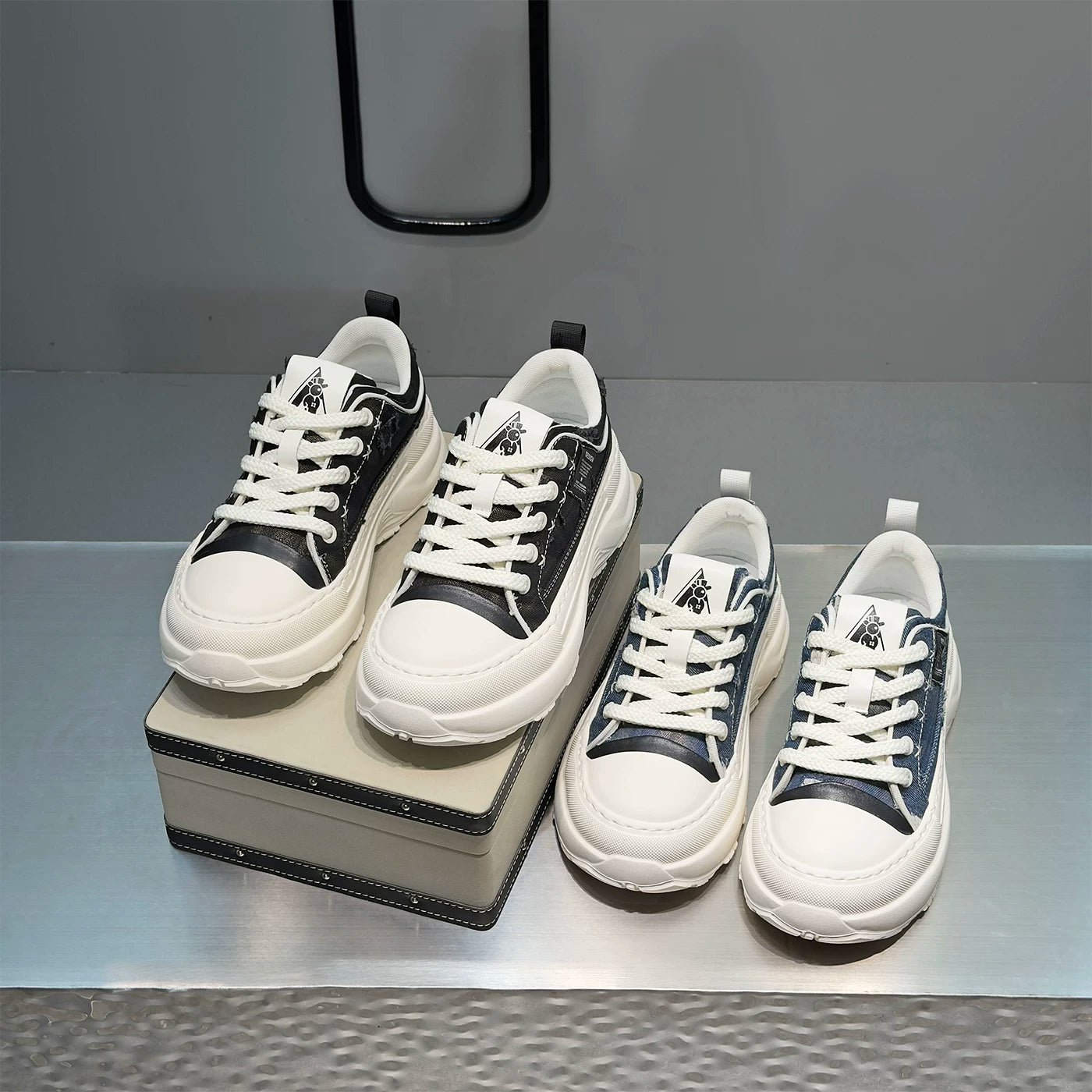 Men's Height-Increasing Platform Low-Top Trendy Skate Shoes New