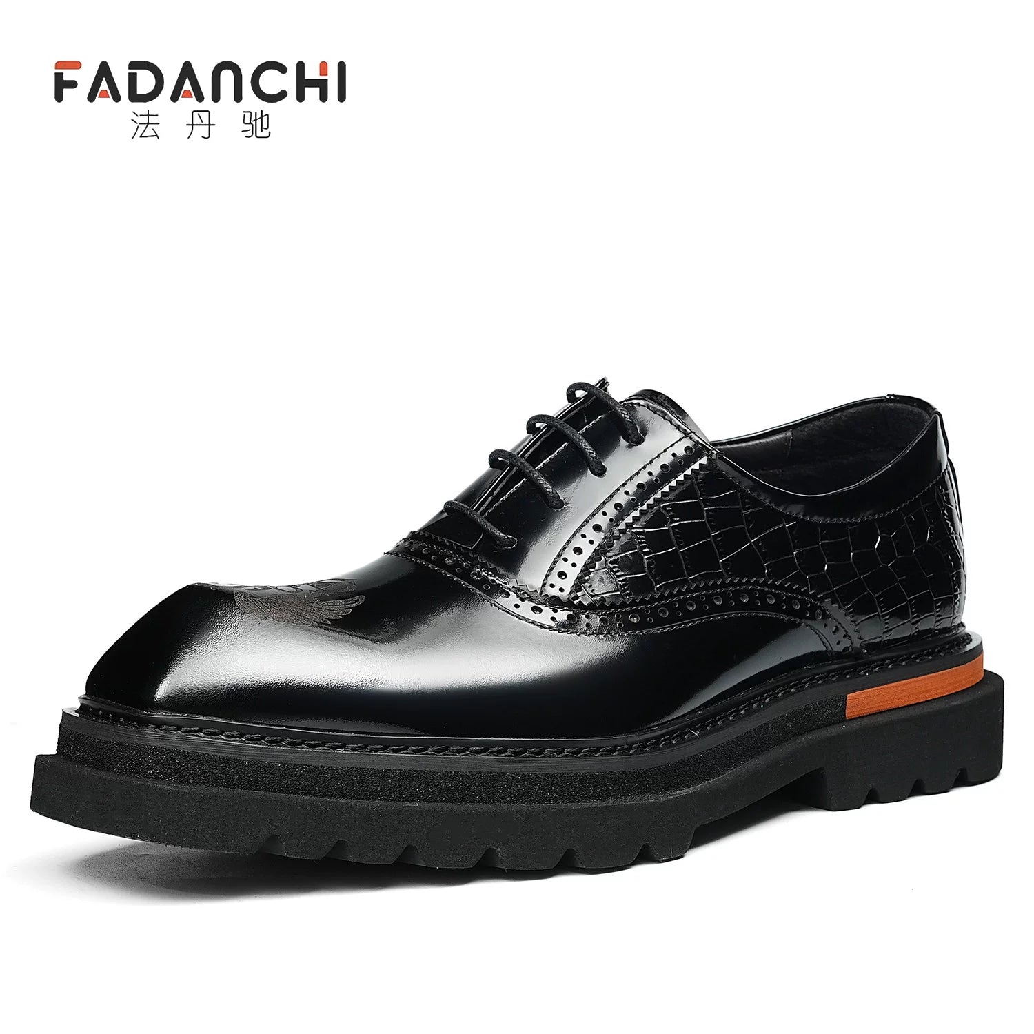 Men's Genuine Leather Oxford Shoes, Height Increasing, Thick Sole