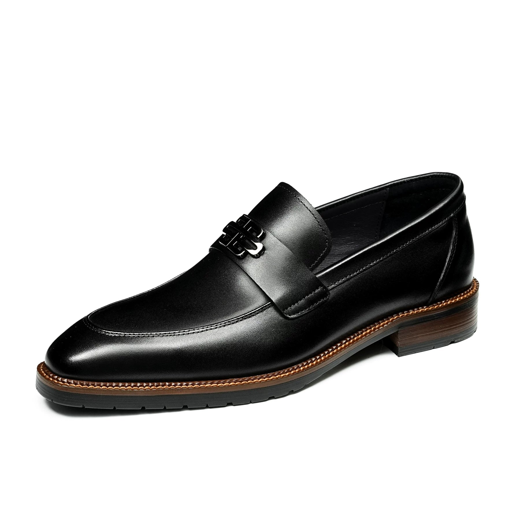 Men's Genuine Leather Loafers, Slip-On, British Style
