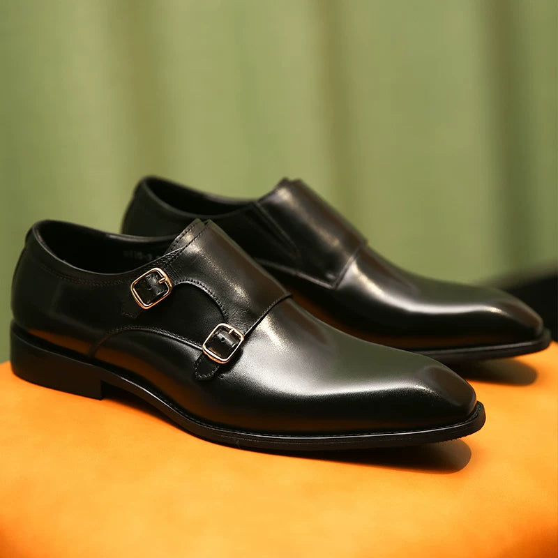 Men's Genuine Leather Formal Shoes, Handmade, British Style