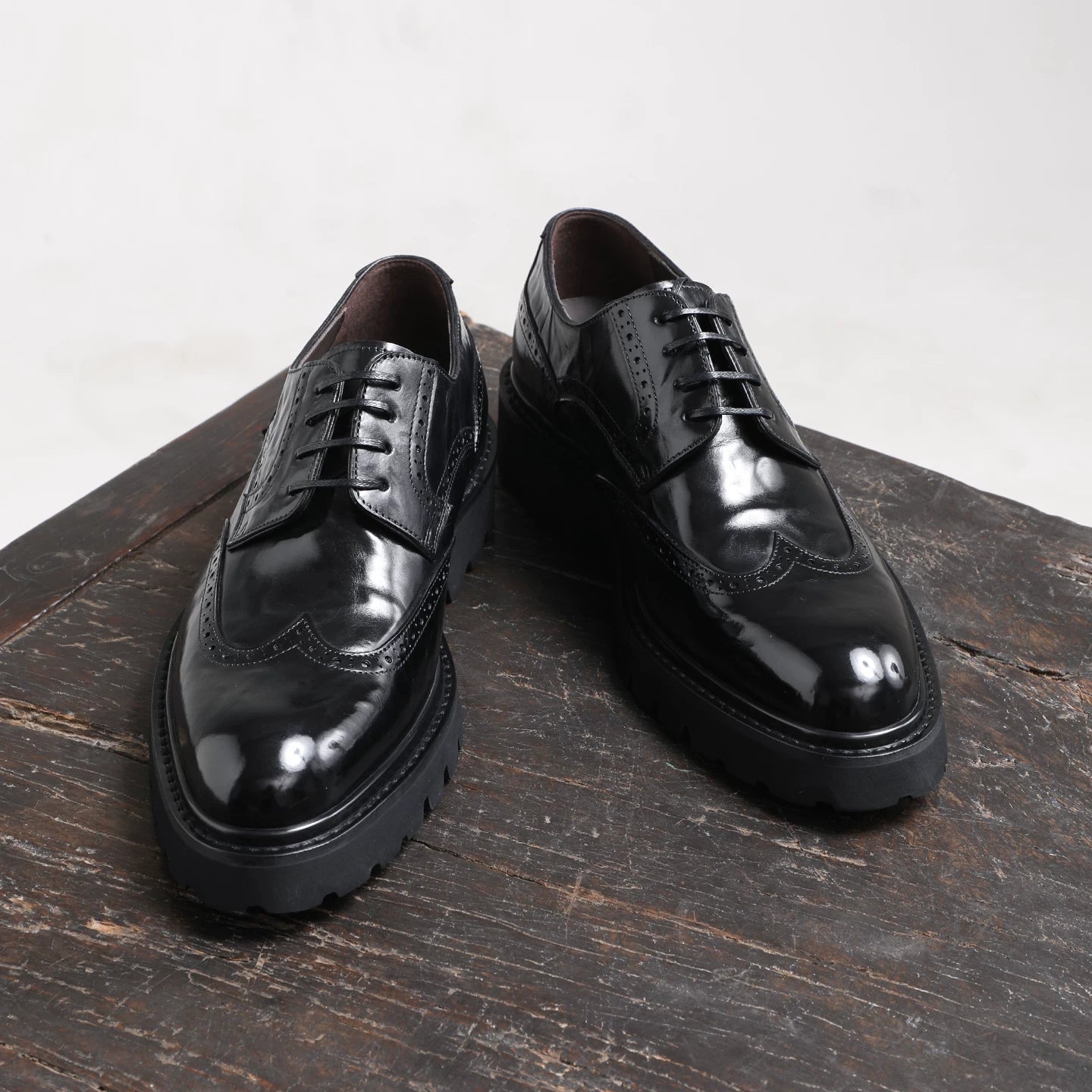 Men's Derby Shoes, Thick Sole, British Style
