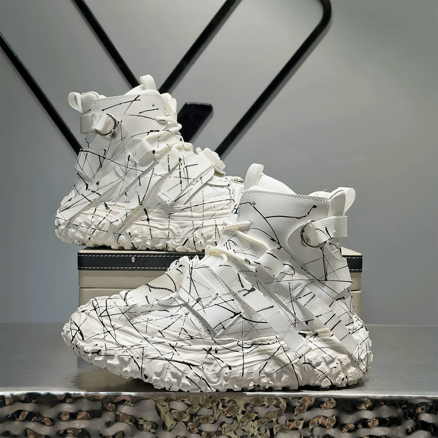 Men's Height-Increasing Platform High-Top Chunky Dad Sneakers 2026 New