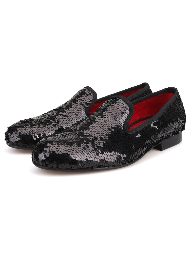 PIERGITAR new three-color handmade sequin men's European and American loafers trendy party formal wear one-on-one