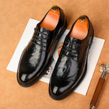 Men's leather shoes - british style, korean trend, casual business formal dress shoes, men's wedding