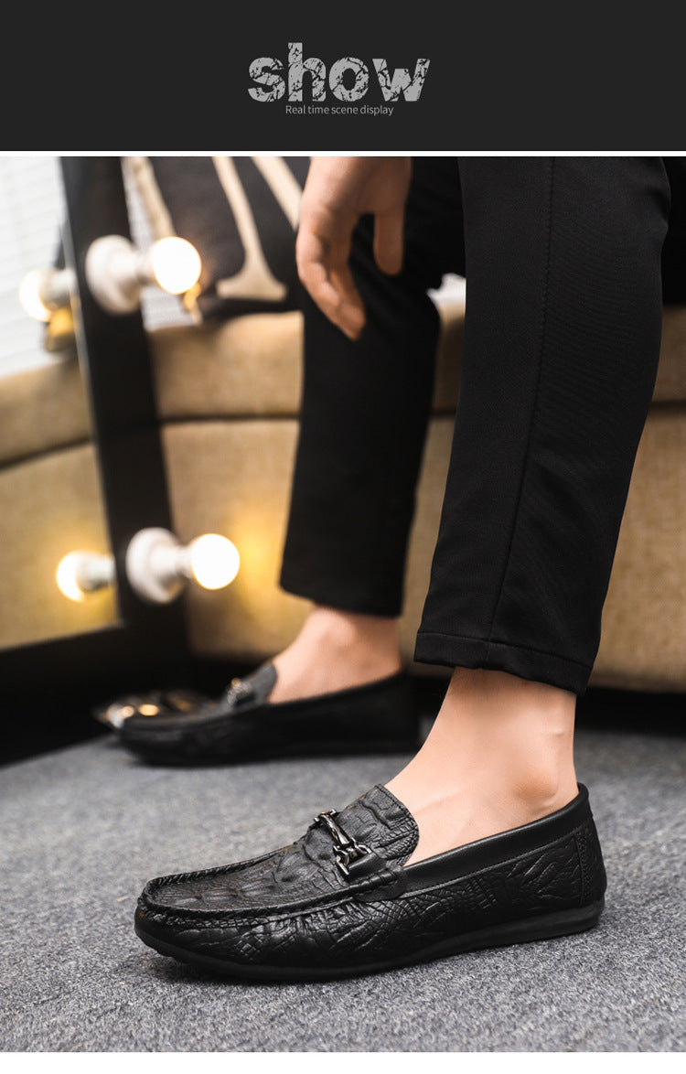 Spring/summer casual sneakers, trendy loafers, men's slip-ons, moccasins, one-step shoes, men's foot 15