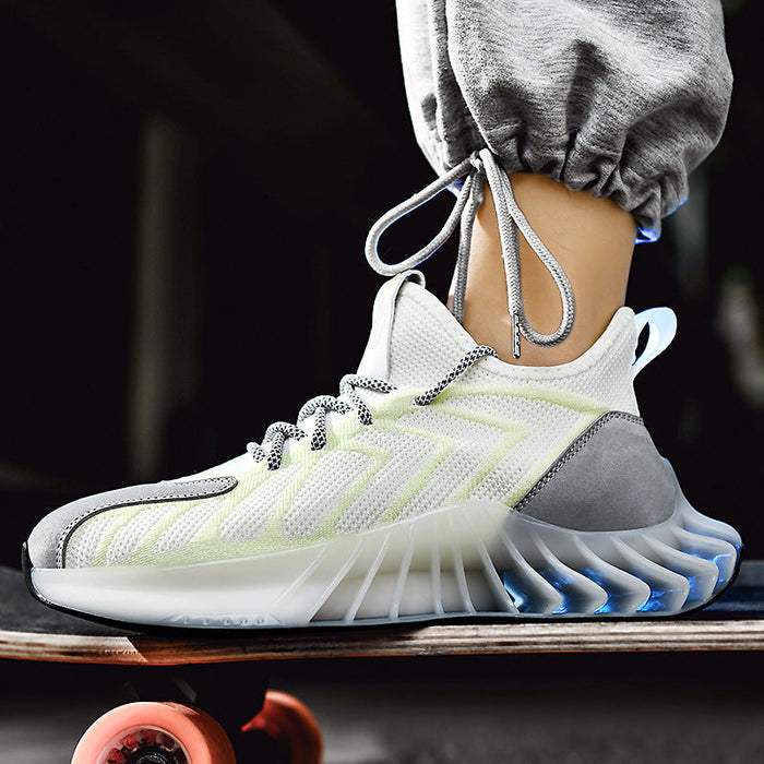 Fly-woven breathable comfortable casual shoes cross-border foreign trade running shoes 2022 summer shoes men's sneakers(P)