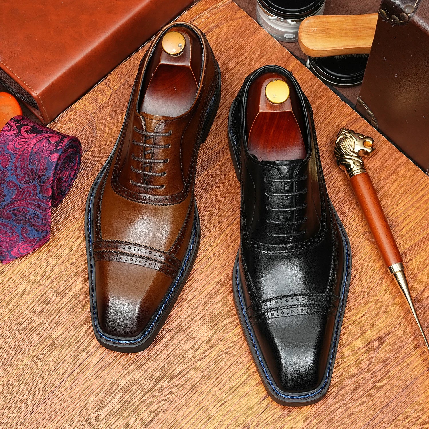 Men's Genuine Leather Wedding Shoes, Business, Formal