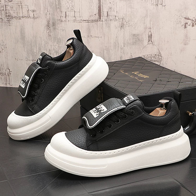 Men's Platform Low-Top Trendy Skate Shoes
