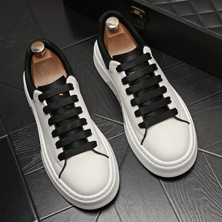 Men's Breathable Mesh White Skate Sneakers Casual 2025 Summer New