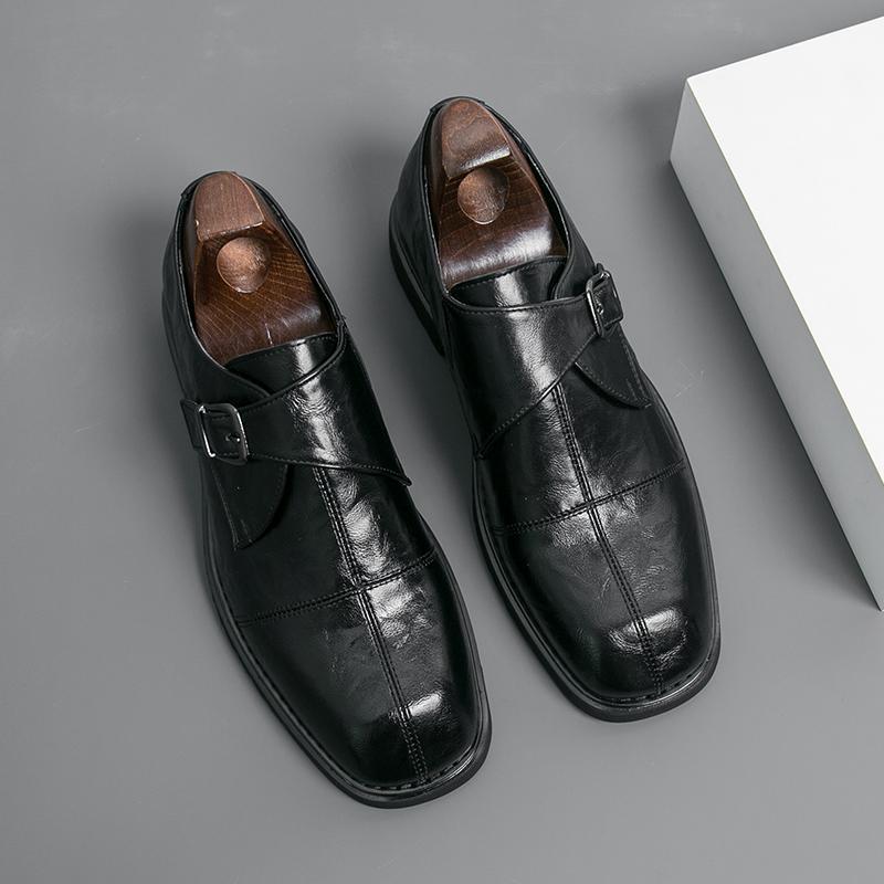 Men's casual leather shoes 2026 new large size export new men's british style loafers trendy men's