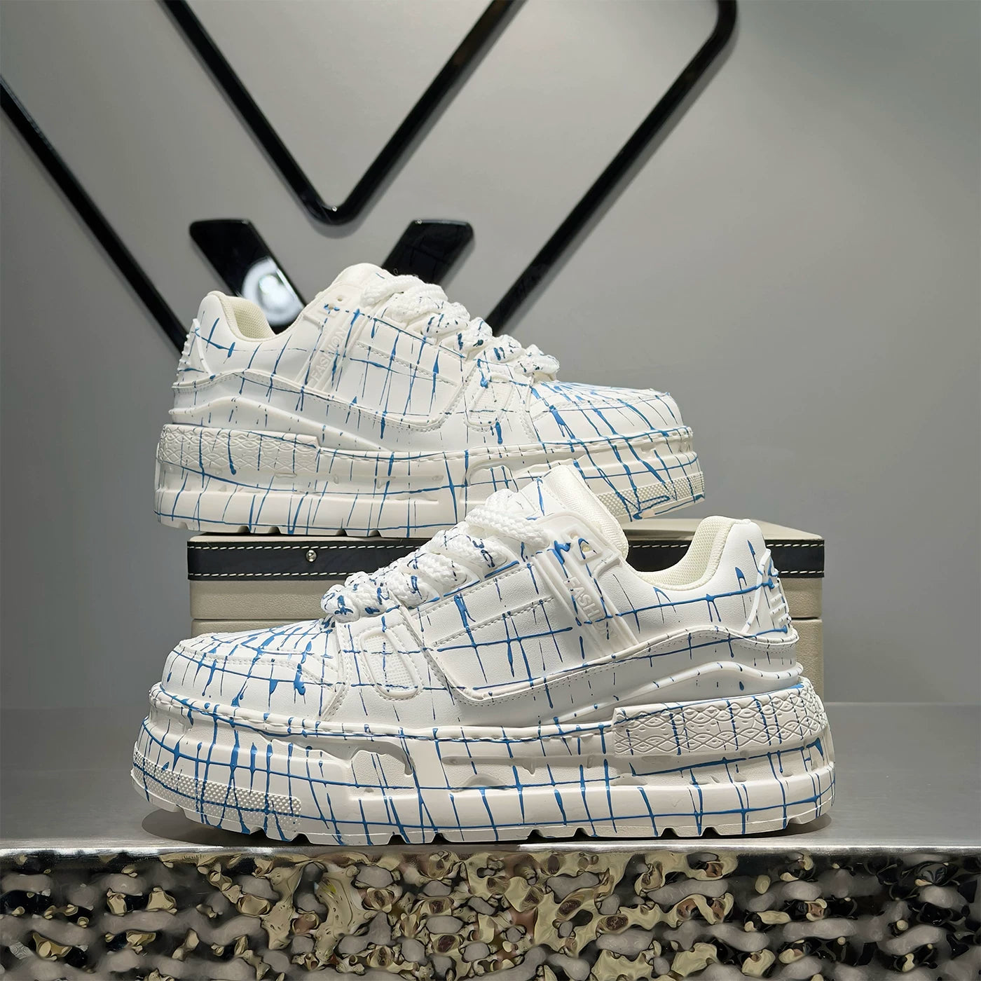 Men's Height-Increasing Platform Puffy Sneakers 2026 New