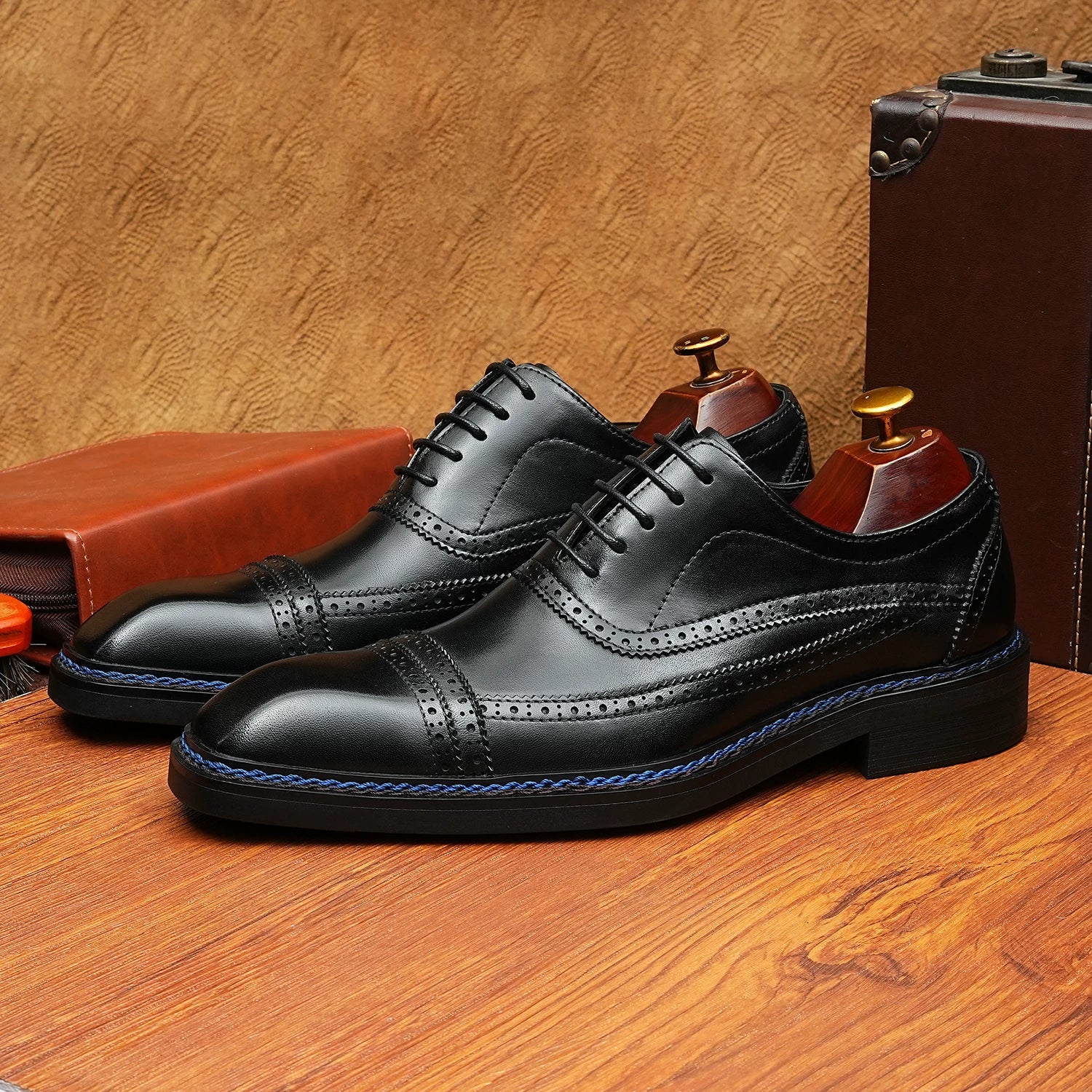Men's Genuine Leather Wedding Shoes, Business, Formal