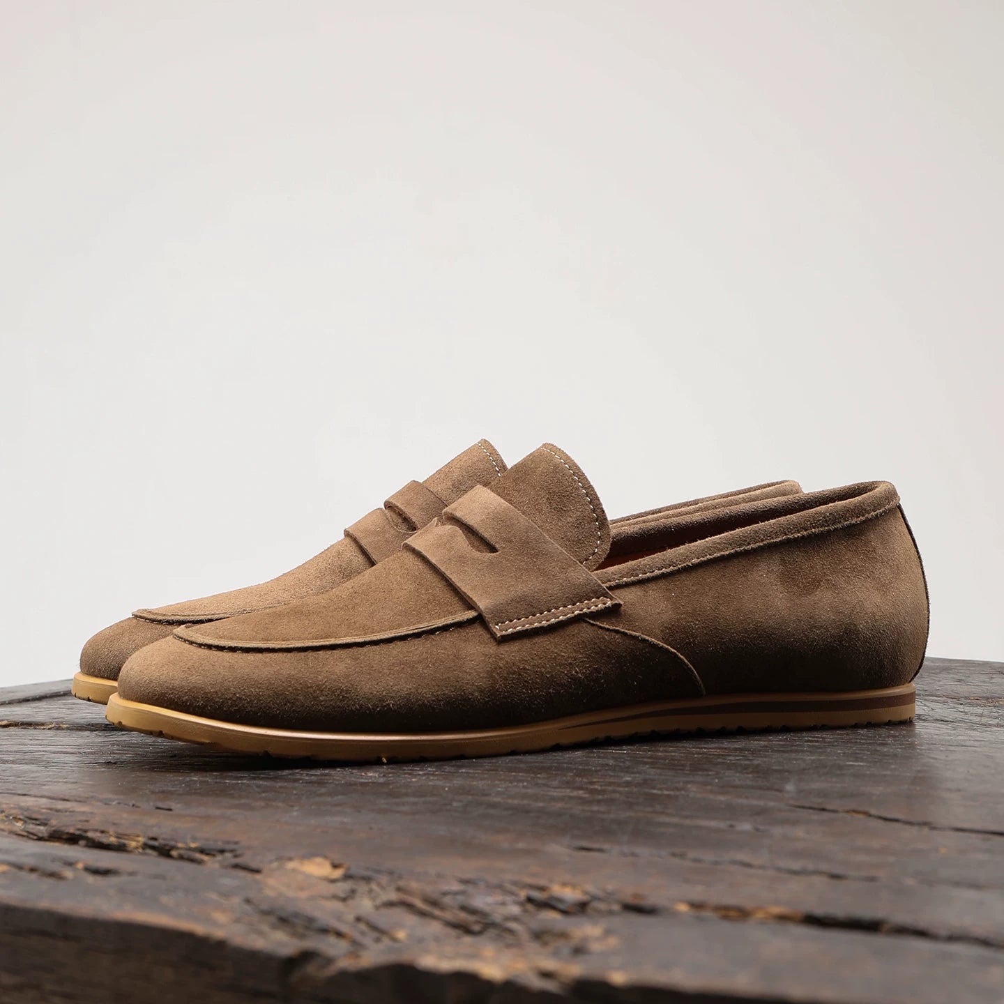 Men's Genuine Leather Loafers, Breathable, Slip-On