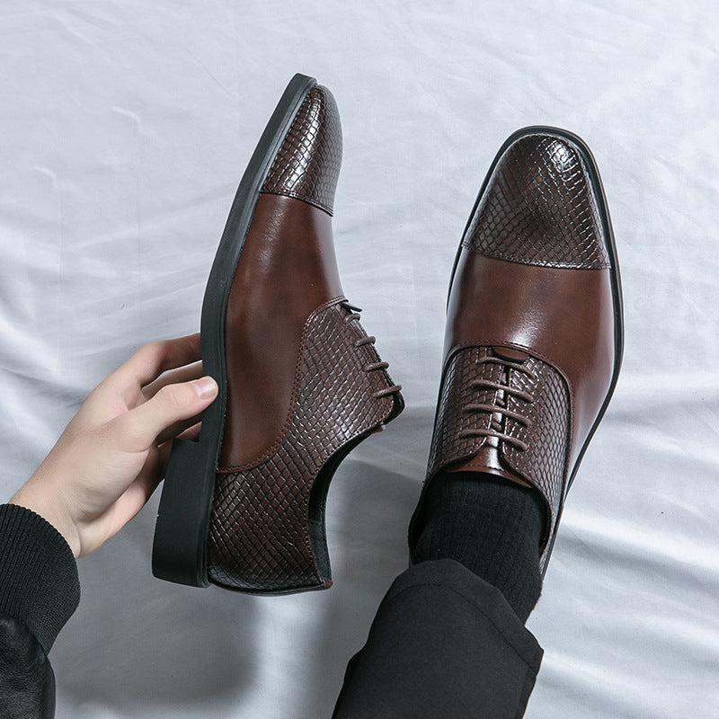 Cross-border men's shoes, plus size, british style formal leather shoes, men's business casual shoes