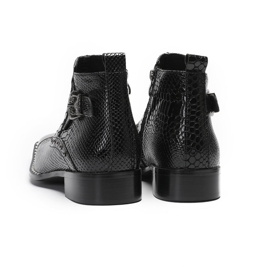 2024 autumn and winter men's boots custom-made small size men's shoes 36 37 large size Martin boots 46 47 48 cowhide Roman leather boots