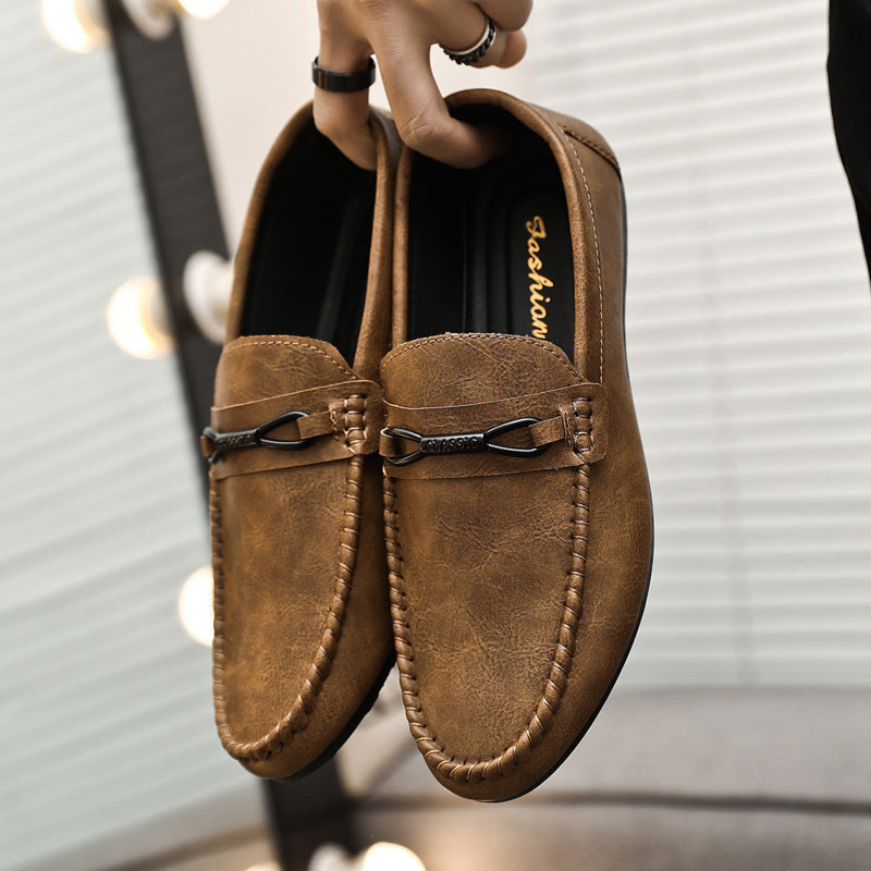 2024 summer new arrivals: men's korean style loafers - slip-on, breathable, soft-soled casual leathe 2