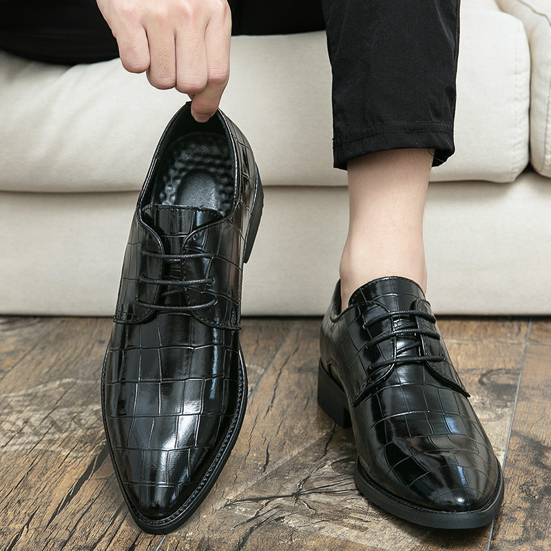 Men's Pointed Leather Shoes - Sizes 38-48, Business Dress 4