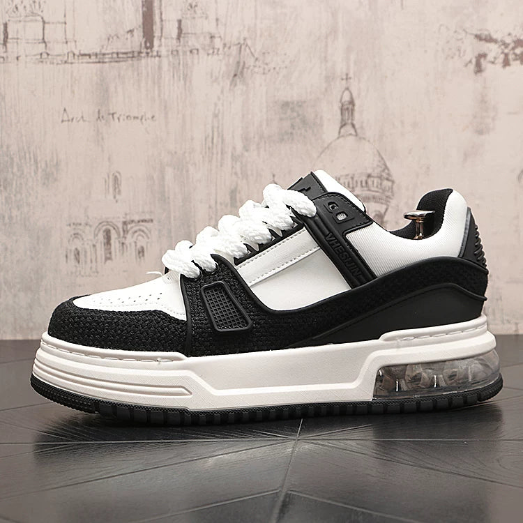 Men's 2026 New Height-Increasing Platform Breathable Low-Top Casual Skate Shoes