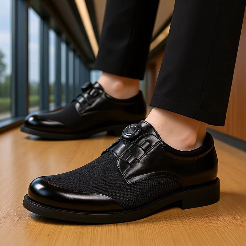 Men's 2026 swivel buckle ice silk mesh business casual shoes - men's slip-on comfortable breathable 1