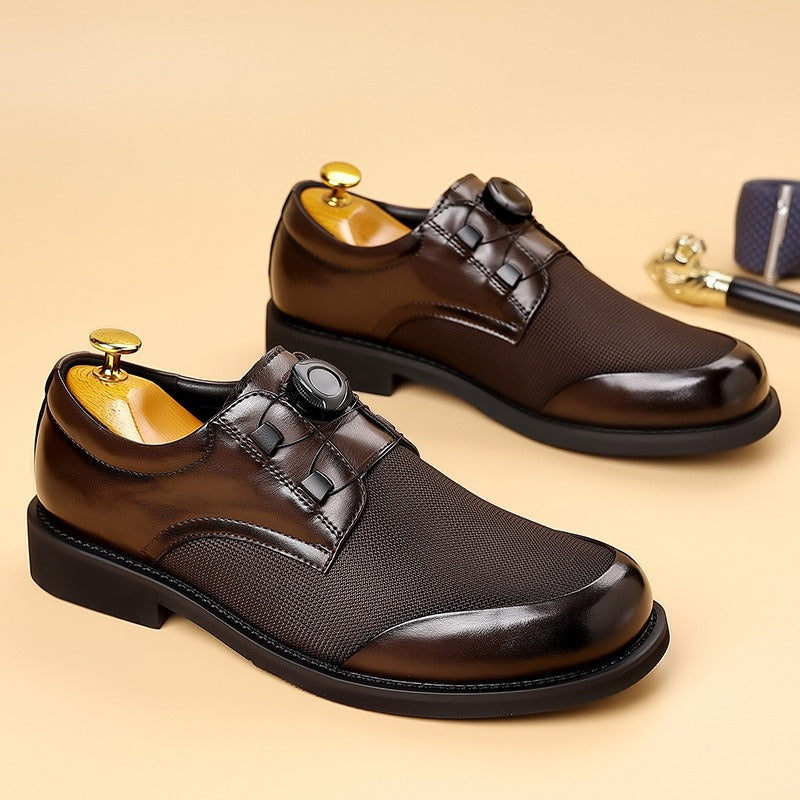 Men's 2026 swivel buckle ice silk mesh business casual shoes - men's slip-on comfortable breathable 2