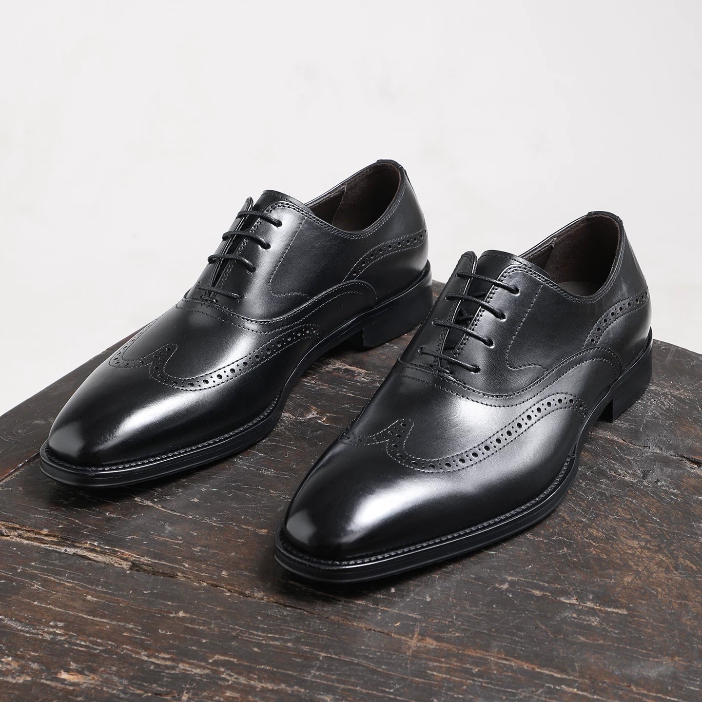 Men's Genuine Leather Oxford Shoes, Handmade, British Style