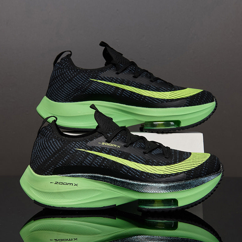Export shoes men's trendy 2026 summernew arrival flying woven men shoes couple running sports mens shoes