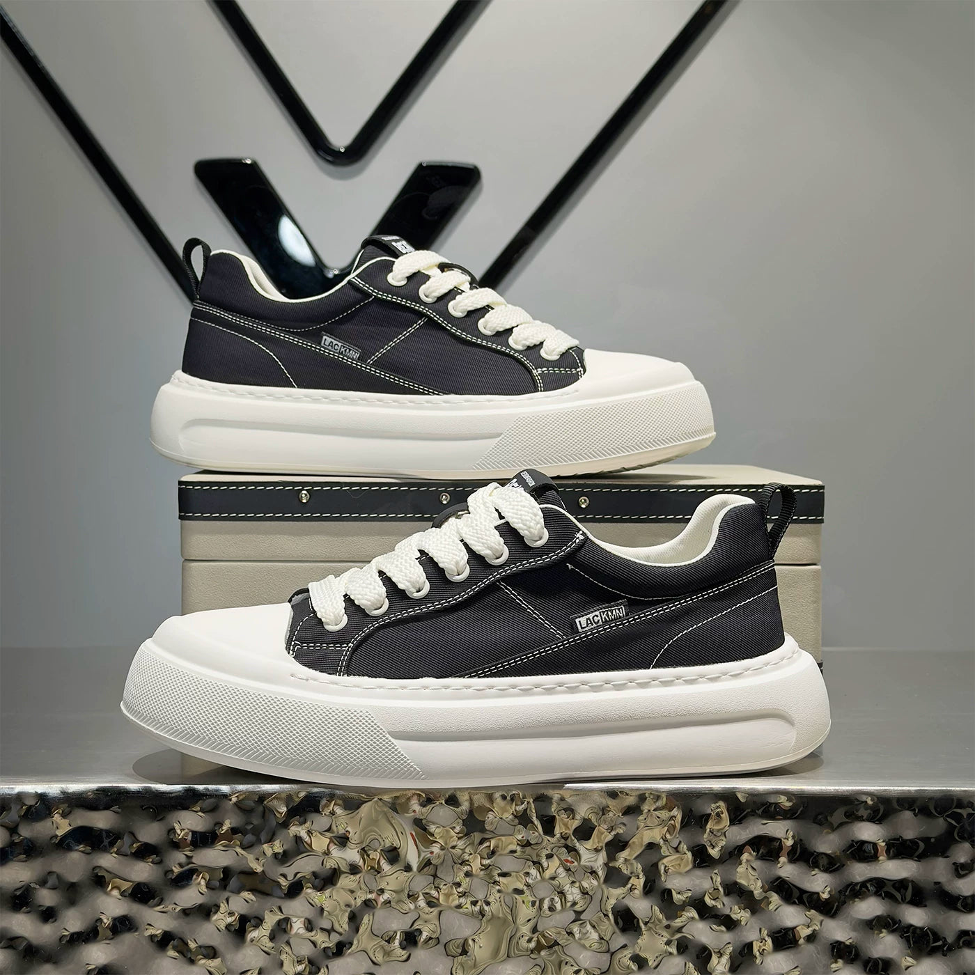 Men's Platform Breathable Low-Top Trendy Canvas Shoes 2026 Summer New